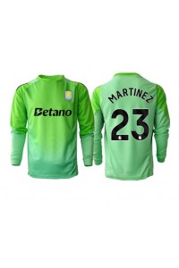 Aston Villa Emiliano Martinez #23 Maalivahti Jalkapallovaatteet Vieraspaita 2025-26 Pitkähihainen